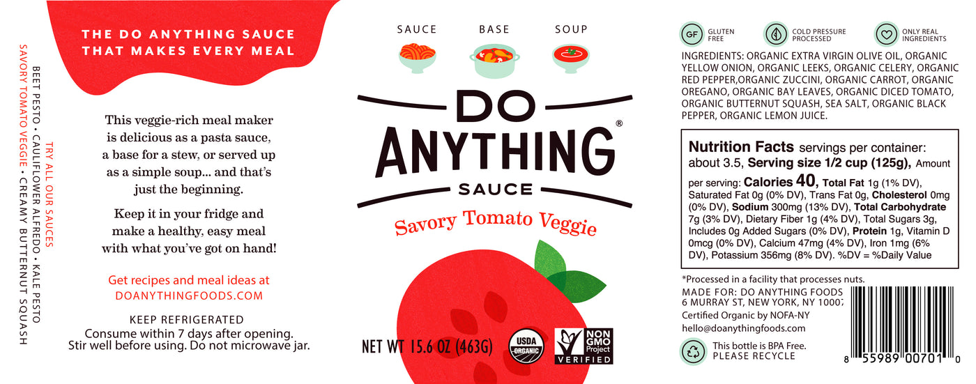 Savory Tomato Veggie Sauce