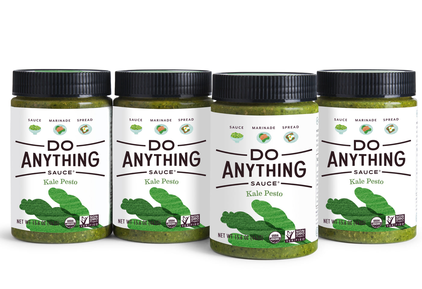 Four Jars of Do Anything Foods Kale Pesto